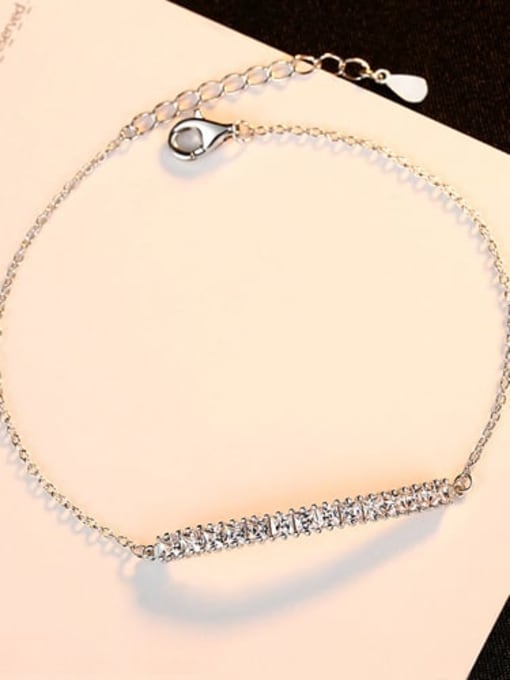 Platinum 12e12 925 Sterling Silver Cubic Zirconia Luxury bracelet Bracelet