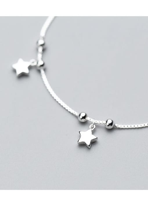 Rosh 925 Sterling Silver  Minimalist Star Link Bracelet 2