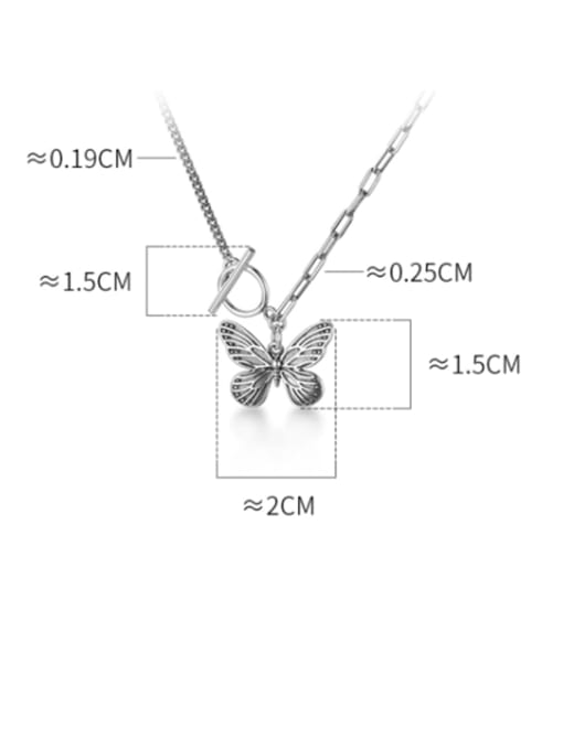 Rosh 925 Sterling Silver Butterfly Vintage Necklace 3