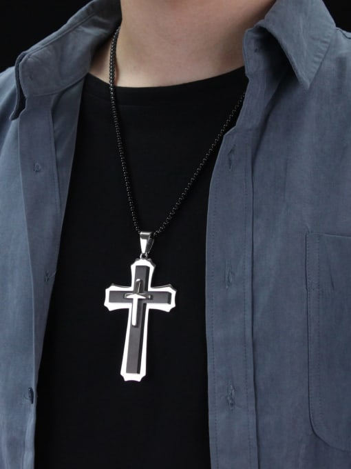 Open Sky Stainless steel Cross Minimalist Regligious Necklace 1