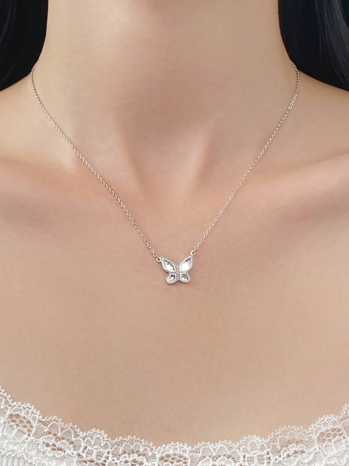 Rosh 925 Sterling Silver Butterfly Minimalist Necklace 1