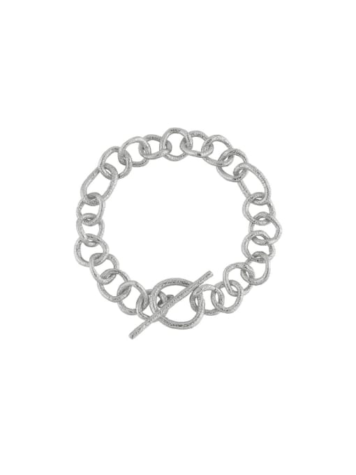 DAKA 925 Sterling Silver Geometric  Chain Minimalist Bracelet 0