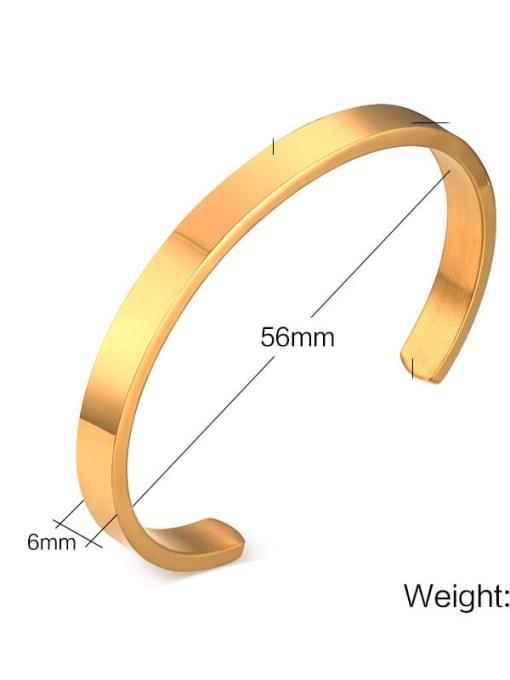 6mm diameter: 56cm Titanium Geometric Minimalist Bracelet