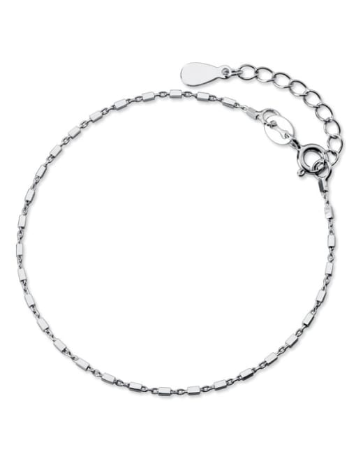 Rosh 925 Sterling Silver Chain Minimalist Link Bracelet 4