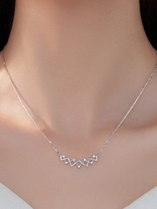 BeiFei Minimalism Silver 925 Sterling Silver Weave Minimalist Necklace 1