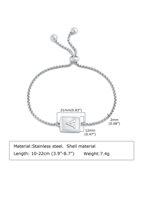 LI MUMU Titanium Steel Letter Hip Hop Link Bracelet 3