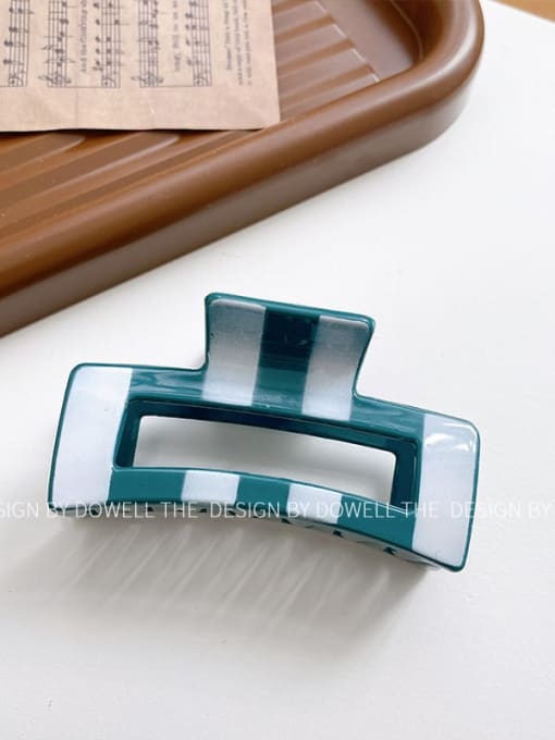 Blue and white stripe 8.5cm Zinc Alloy Resin Trend Geometric  Jaw Hair Claw