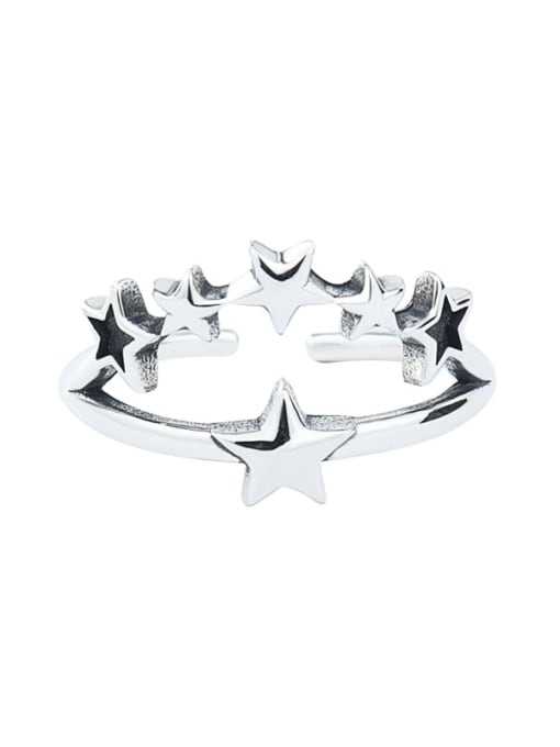 XBOX 925 Sterling Silver Smooth Star Vintage Band Ring 0