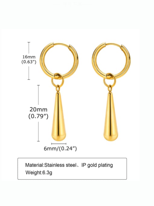 LI MUMU Titanium Steel Geometric Minimalist Huggie Earring 3