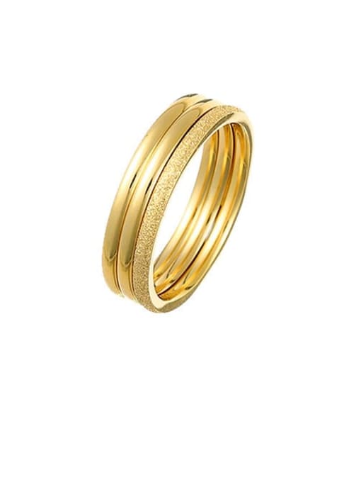 14K gold plated titanium steel Alloy Round Minimalist Band Ring