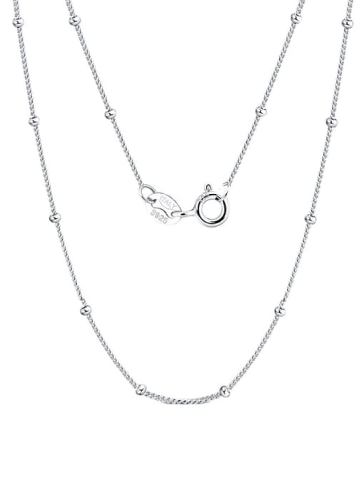 RINNTIN 925 Sterling Silver  Minimalist Sideways Bead Chain 3