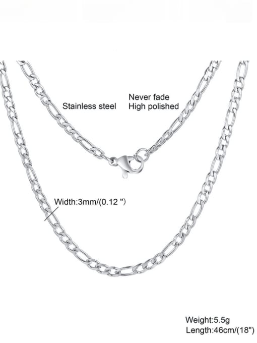 LI MUMU Stainless steel Geometric Minimalist Chain Necklace 1