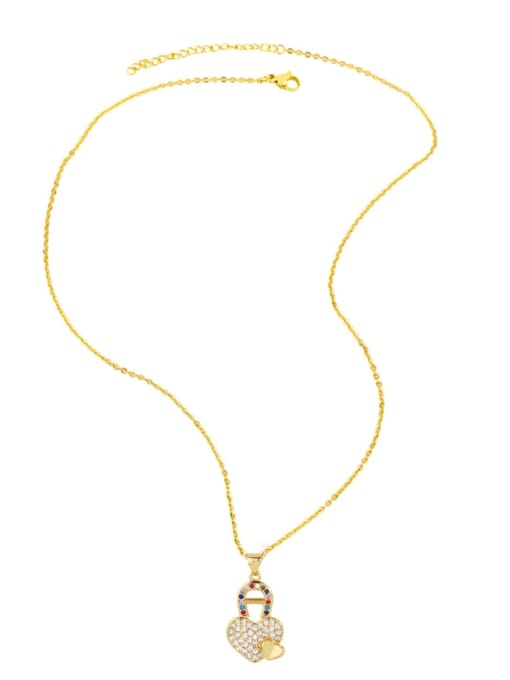 CC Brass Cubic Zirconia Heart Trend Necklace 4