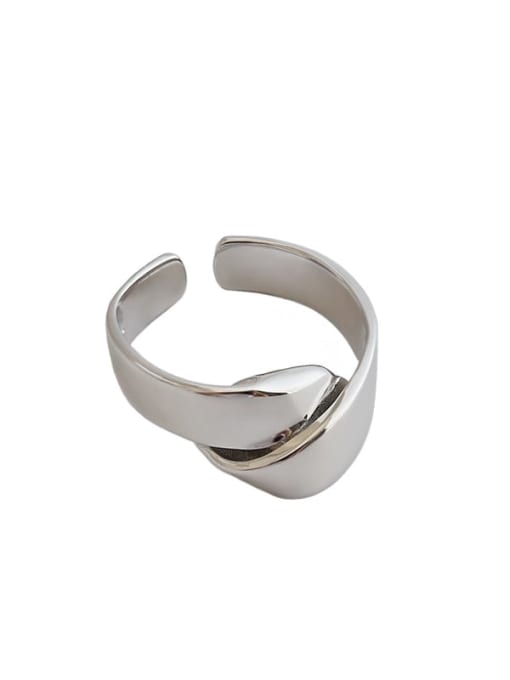 DAKA 925 Sterling Silver Heart Minimalist Band Ring 4