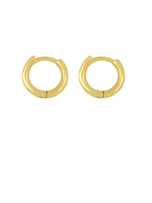 CC Brass Hollow Geometric Minimalist Stud Earring 0