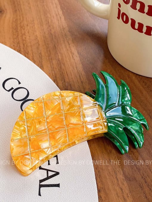 Pineapple 8cm Cellulose Acetate Trend Animal Multi Color Jaw Hair Claw