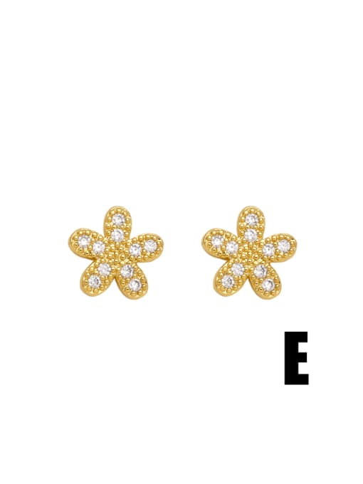CC Brass Cubic Zirconia Star Cute Stud Earring 4