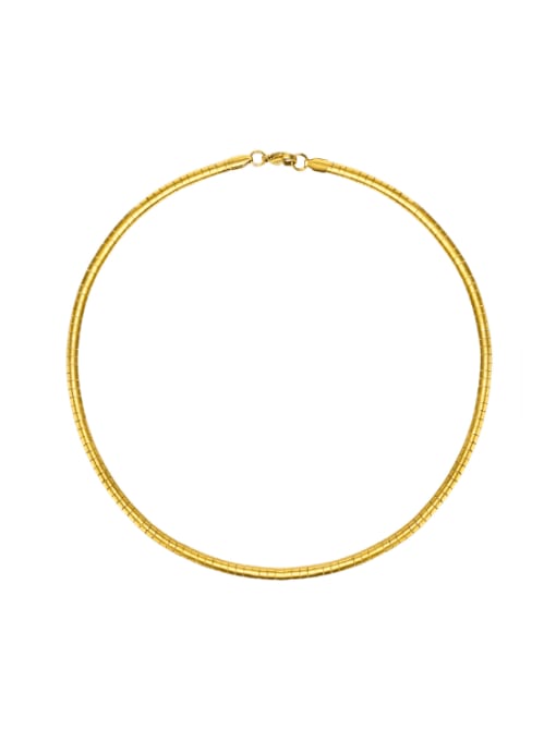 LI MUMU Titanium Steel Snake Bone Chain Hip Hop Choker Necklace
