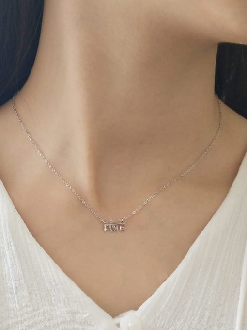 Boomer Cat 925 Sterling Silver Letter-FINE Trend Initials Necklace 0