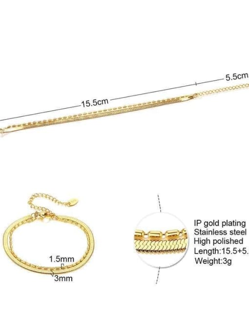 Bracelet Stainless steel Minimalist Multi Strand Necklace