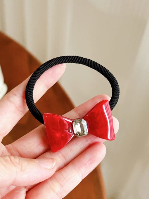 Red hair circle 3.6cm Cellulose Acetate Minimalist Bowknot Alloy Multi Color Hair Barrette