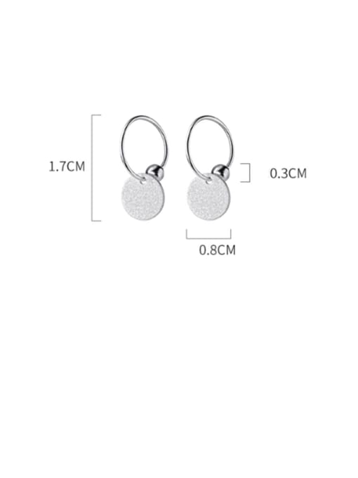 Rosh 925 sterling silver  Simple geometric minimalist huggie earring 3