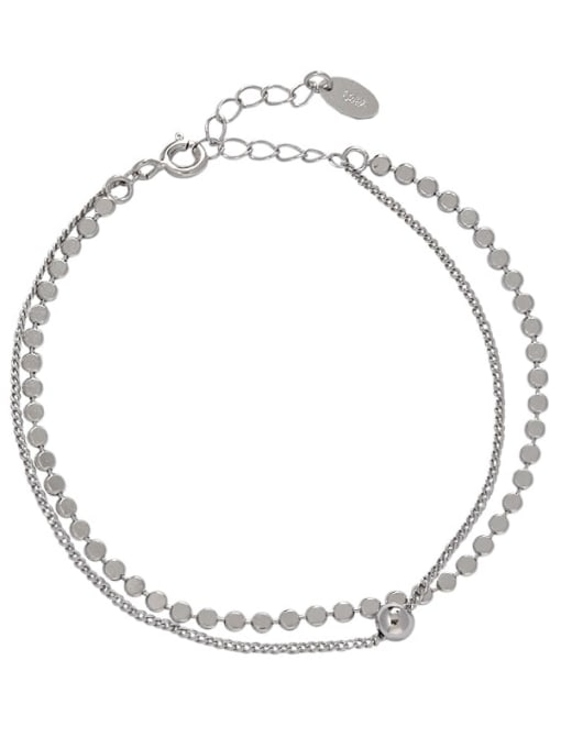 DAKA 925 Sterling Silver Geometric Vintage Strand Bracelet 0