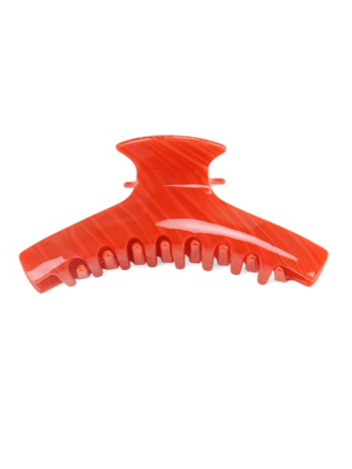 Flame red Cellulose Acetate Minimalist Geometric Zinc Alloy Jaw Hair Claw