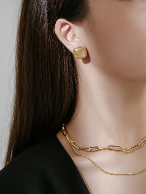 ROSS Brass Geometric Minimalist Multi Strand Necklace 2