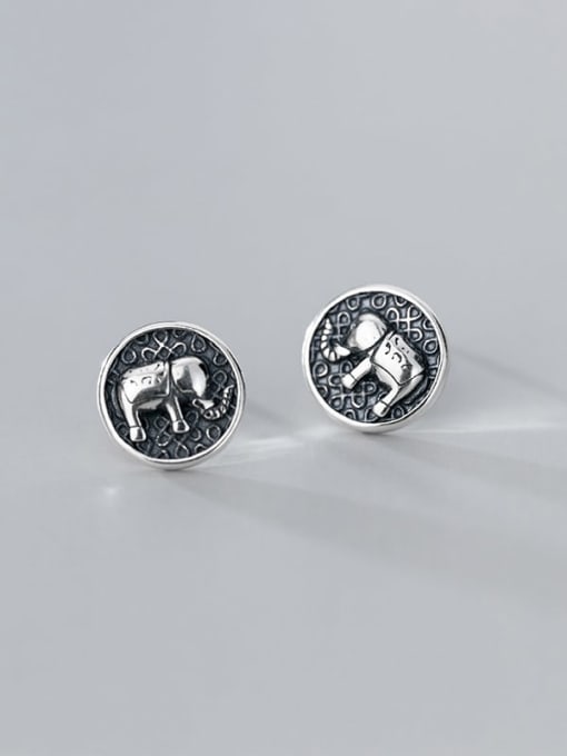 Rosh 925 Sterling Silver Elephant Vintage Stud Earring 0