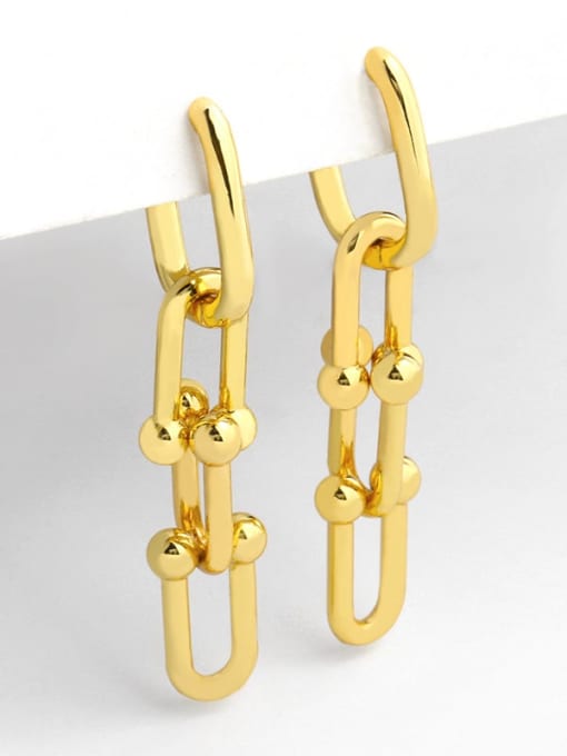 CC Brass Hollow Geometric Vintage chain Necklace 3