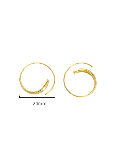 BeiFei Minimalism Silver 925 Sterling Silver Geometric Minimalist Hook Earring 2