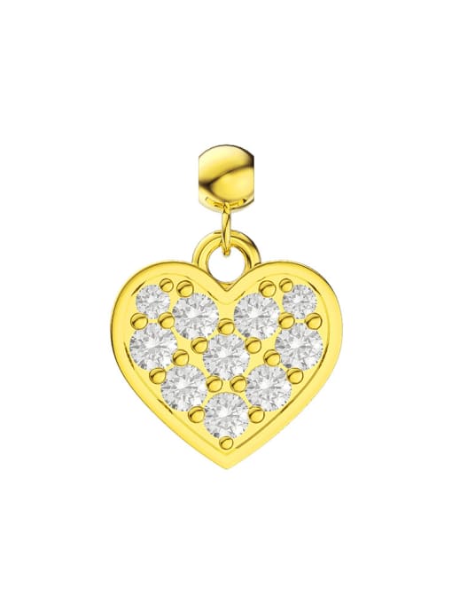 Single pendant, full of diamond love 925 Sterling Silver Minimalist Letter Pendant