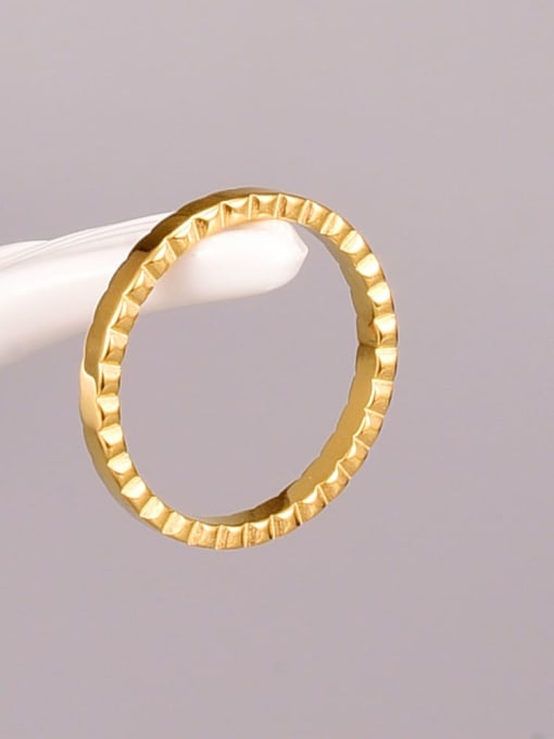 A TEEM Titanium Steel Geometric Minimalist Band Ring 3