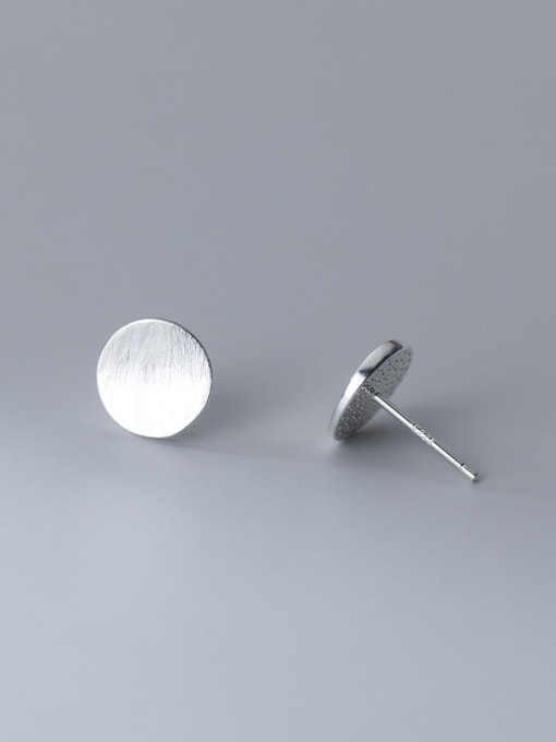 Rosh 925 Sterling Silver Round Minimalist Stud Earring 2