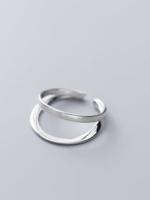 Rosh 925 Sterling Silver Irregular Minimalist Stackable Ring 3