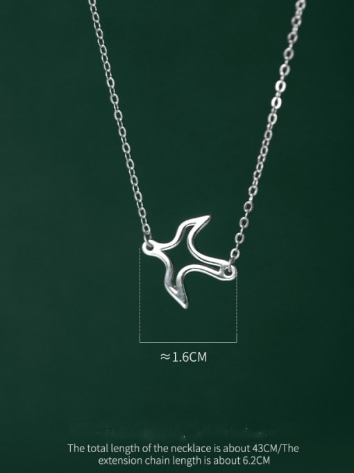 Rosh 925 Sterling Silver Little Swallow Minimalist Necklace 4