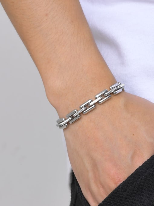 CONG Stainless steel Geometric Chain Hip Hop Link Bracelet 1