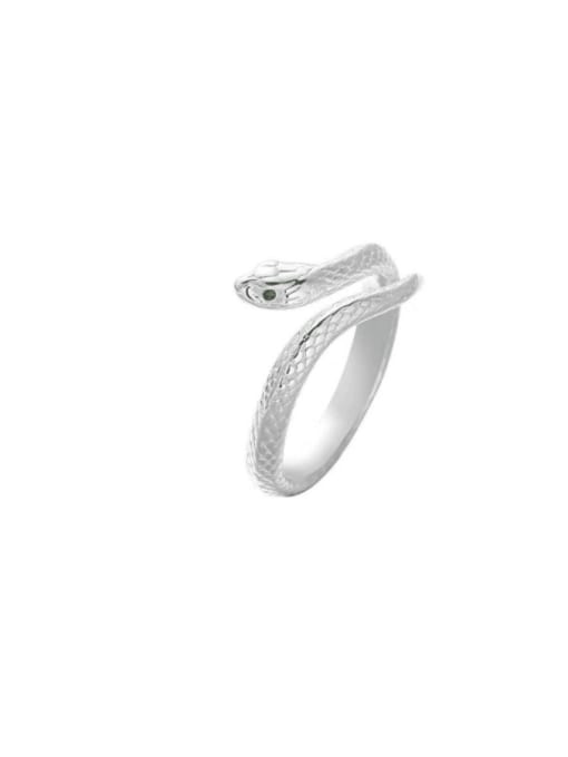 Rosh 925 Sterling Silver Snake Vintage Band Ring 0