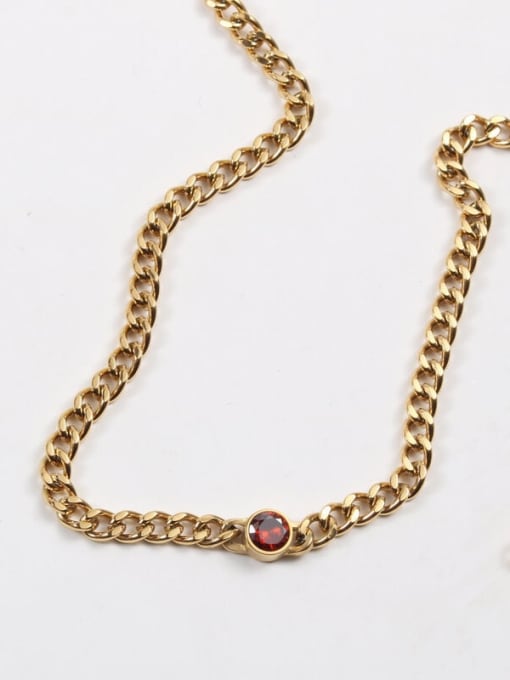 GROSE Titanium Steel Geometric Vintage Hollow Chain Necklace 1