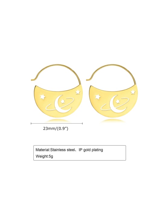 LI MUMU Stainless steel Irregular Minimalist Hook Earring 3