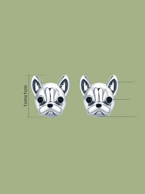 Jare 925 Sterling Silver Dog Cute Stud Earring 2