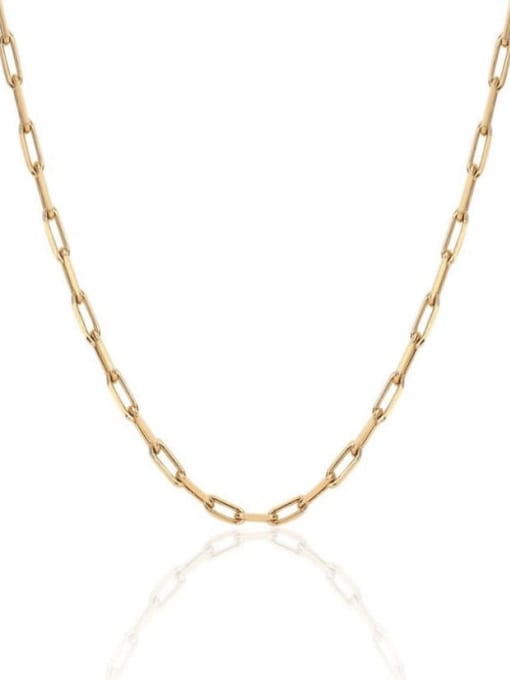 LI MUMU Brass hollow Geometric chain Minimalist Necklace 0