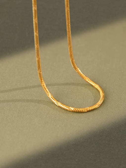 DAKA 925 Sterling Silver irregular minimalist Snake Chain Necklace 0