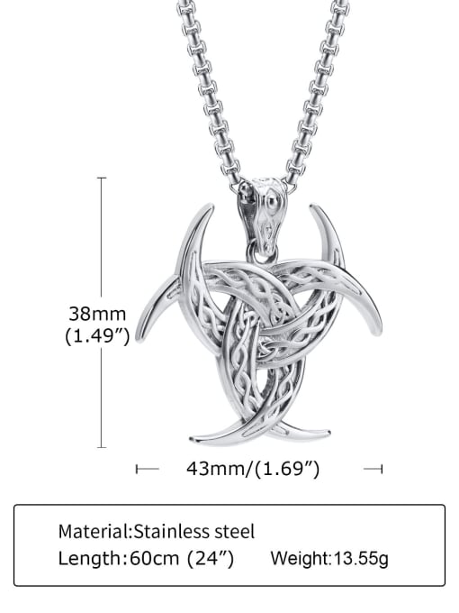 Steel pendant with chain 60CM Stainless steel Irregular Hip Hop Necklace