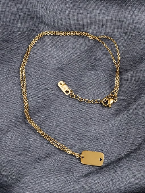 A TEEM Titanium Locket Minimalisgeometryt   pendant  Necklace 2