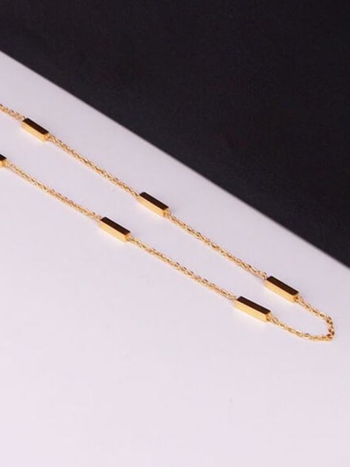 A TEEM Titanium  Smooth Geometric Minimalist chain Necklace 3