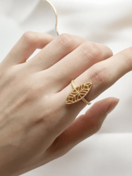 Boomer Cat Sterling Silver Gold Plated lace ring 2