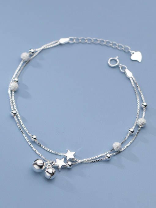 Rosh 925 Sterling Silver Star Minimalist Strand Bracelet