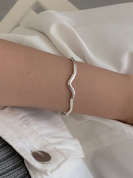 8”, Vintage Sterling Silver Handmade Bracelet, 925 Hammered